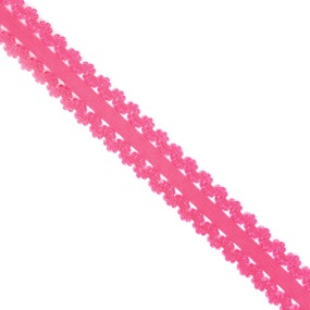 Резинка TBY бельевая ажурная 20мм арт.RB04144 цв.F144 ярк.розовый 1 метр фото