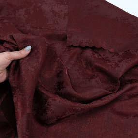 Портьерная ткань на отрез 150 см Мрамор 18 цвет бордовый фото