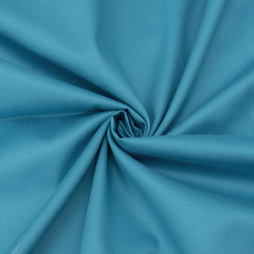 Ткань на отрез твил-сатин гладкокрашеный 220 см 38004 цвет морская волна фото