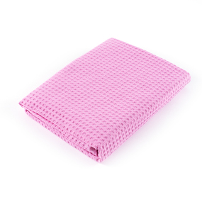 Полотенце вафельное банное Премиум 150/75 см цвет 071 розовый фото