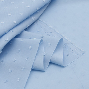 Ткань на отрез штапель гладкокрашеный цвет голубой фото