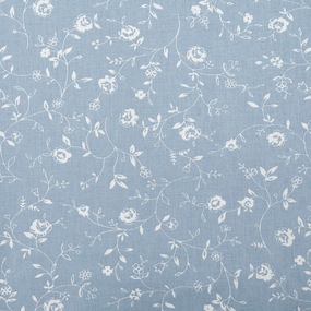 Ткань на отрез ранфорс 240 см №9 Плетение роз на голубом фото