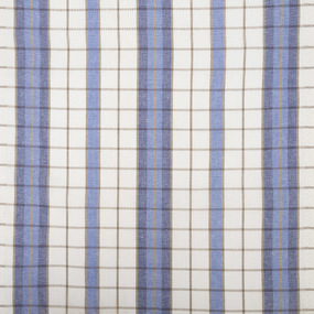 Ткань на отрез полулен полотенечный 50 см Клетка 78-4 цвет синий фото