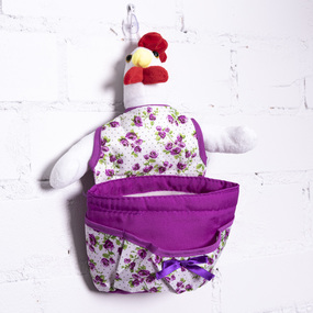 Кукла-карман интерьерная 32 рост 33 см цвет фиолетовый фото