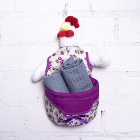 Кукла-карман интерьерная 32 рост 33 см цвет фиолетовый фото