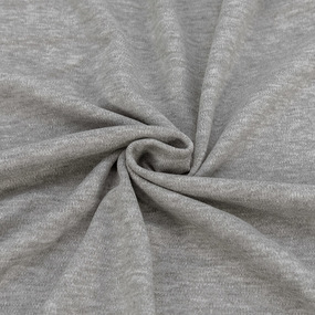 Ткань на отрез интерлок цвет серый меланж фото