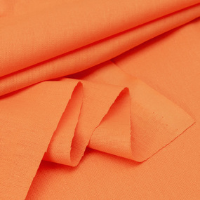 Ткань на отрез полулен 150 см 221 цвет оранжевый фото