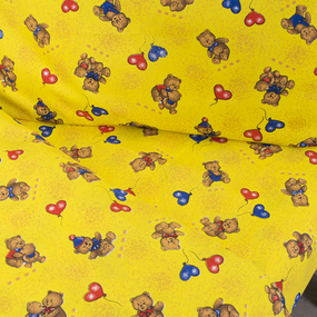 Постельное белье в детскую кроватку из бязи 609/4-1 желтый ГОСТ фото