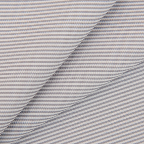 Сорочечная ткань на отрез полоса цвет бело-серый фото