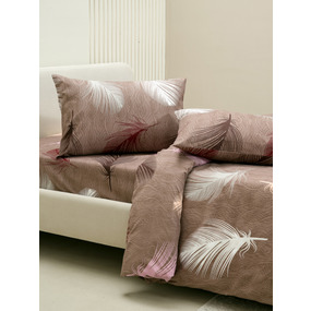 Постельное белье VT из полисатина 4236 2-х сп с евро простыней с наволочками 50/70 фото