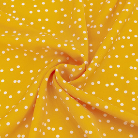 Ткань на отрез Прадо горох цвет желтый фото