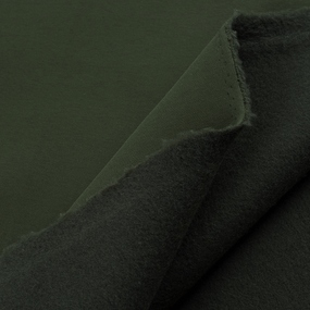 Ткань на отрез футер 3-х нитка компакт пенье начес цвет темный хаки фото