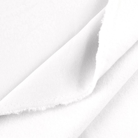 Ткань на отрез футер 3-х нитка компакт пенье начес цвет белый фото