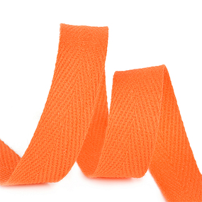 Лента киперная 15 мм хлопок 2.5 гр/см цвет F157 оранжевый фото