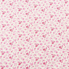 Ткань на отрез ситец белоземельный 80 см 7578/1 Цветы цвет розовый фото