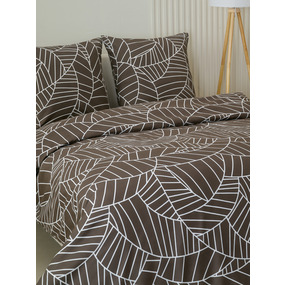 Постельное белье VT из полисатина s11087-01 2-х сп с евро простыней с наволочкой 70х70 фото