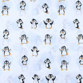 Маломеры бязь плательная 150 см 447 Веселый пингвин 1 м фото