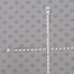 Ткань на отрез кулирка 1361-V3 Штрихи цвет серый фото