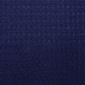 Ткань на отрез вафельное полотно гладкокрашенное 150 см 240 гр/м2 7х7 мм цвет 004 синий фото