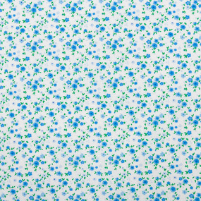 Ткань на отрез ситец 80 см 18982/2 Цветы цвет голубой фото