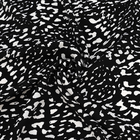 Ткань на отрез Прадо Белые пятна на черном фото