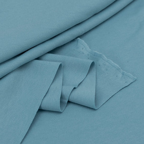 Ткань на отрез интерлок цвет голубой фото