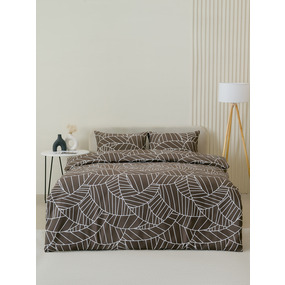 Постельное белье VT из полисатина s11087-01 2-х сп с евро простыней с наволочкой 50х70 фото