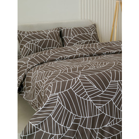 Постельное белье VT из полисатина s11087-01 2-х сп с евро простыней с наволочкой 50х70 фото