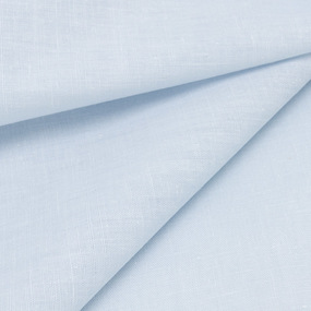 УЦЕНКА ткань на отрез полулен 150 см цвет светло-голубой фото