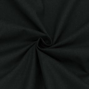 Ткань на отрез поплин гладкокрашеный 220 см 115 гр/м2 цвет черный фото