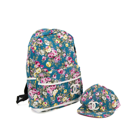 Школьный рюкзак + бейсболка Цветы фото