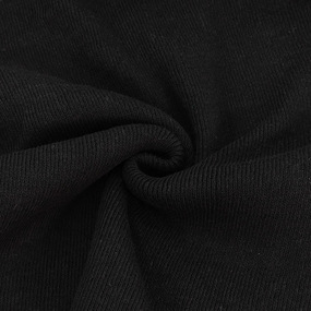 Ткань на отрез кашкорсе акрил с лайкрой Н5 цвет черный фото