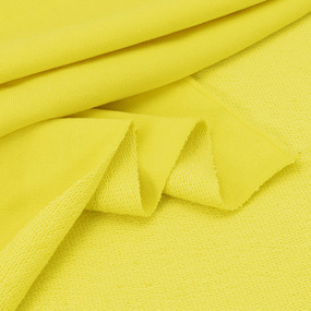 Ткань на отрез футер 3-х нитка диагональный №37 цвет желтый фото