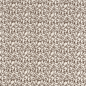 Ткань на отрез полулен 150 см 3541-2 Вензель цвет коричневый фото