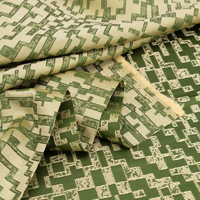 Ткань на отрез Жаккард базовый 150 см цвет зеленый фото