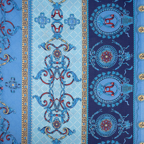 Ткань на отрез бязь о/м 120 гр/м2 150 см М133 Версаль цвет синий фото