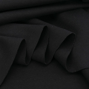 Ткань на отрез интерлок 3-х нитка М-1127 цвет черный фото