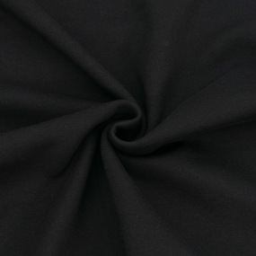 Ткань на отрез интерлок 3-х нитка М-1127 цвет черный фото