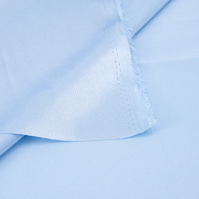Ткань на отрез креп-сатин 1960 цвет светло-голубой фото