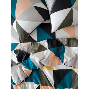 Постельное белье VT из полисатина 4050 2-х сп с евро простыней с наволочками 50х70 фото