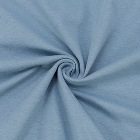 Ткань на отрез кулирка В-7835 цвет винтажный голубой фото