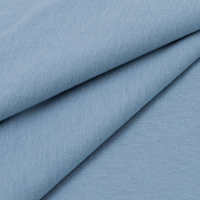 Ткань на отрез кулирка В-7835 цвет винтажный голубой фото