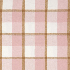 Ткань на отрез фланель Рубашечная №46 цвет розово-коричневая клетка фото