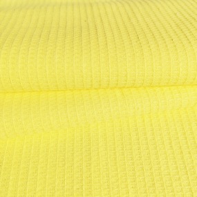 Ткань на отрез вафельное полотно гладкокрашенное 150 см 165 гр/м2 цвет лимон фото