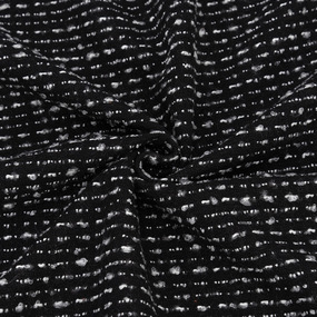 Ткань на отрез твид-шанель 0131 Штрих цвет черный фото