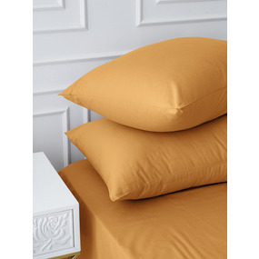 Наволочка VT поплин Горчица упаковка 2 шт 50/70 фото