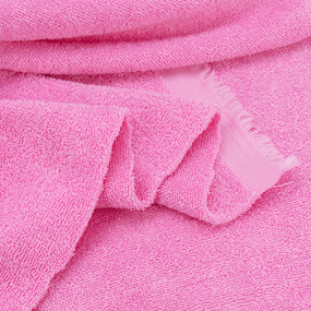 Ткань на отрез махровое полотно 150 см 390 гр/м2 цвет розовый фото