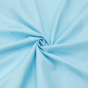Ткань на отрез страйп сатин полоса 3х3 см 240 см 135 гр/м2 цвет голубой фото