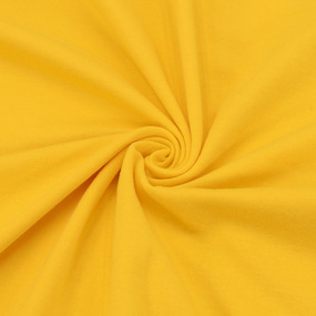 Ткань на отрез кулирка гладкокрашеная М-2029 цвет желтый фото