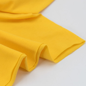 Ткань на отрез кулирка гладкокрашеная М-2029 цвет желтый фото